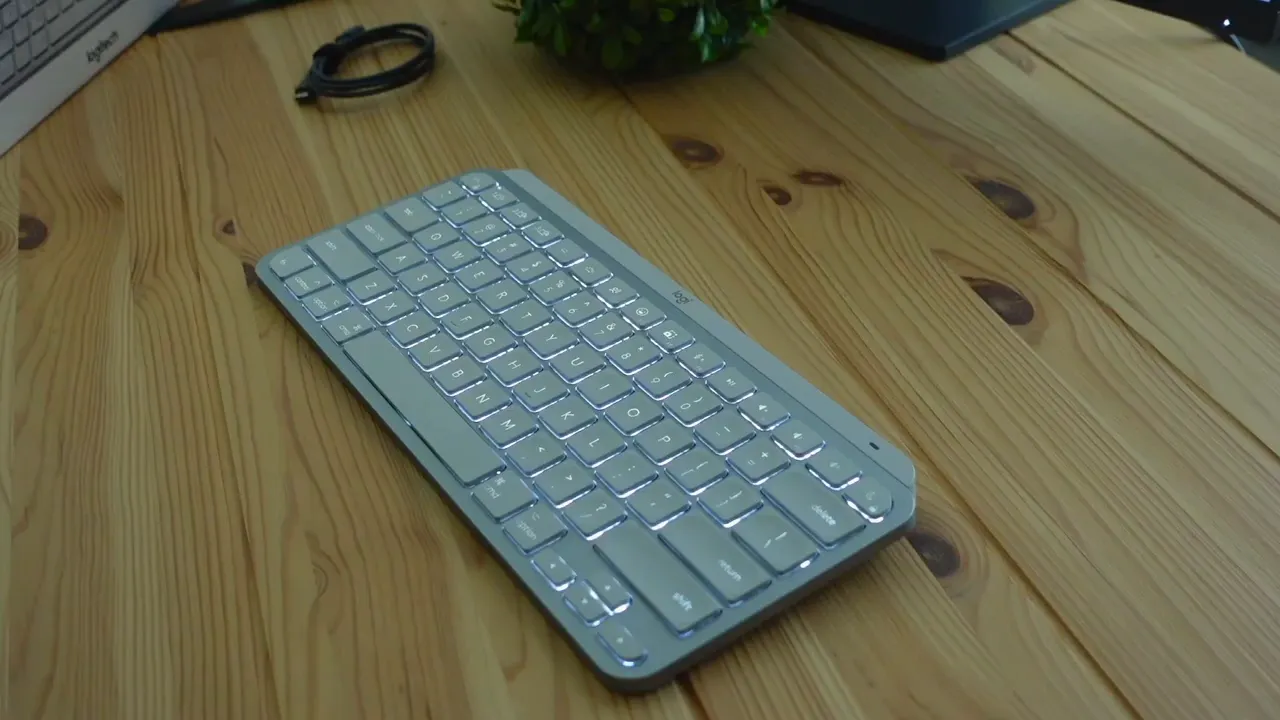 Backlit keys visible in a darker room