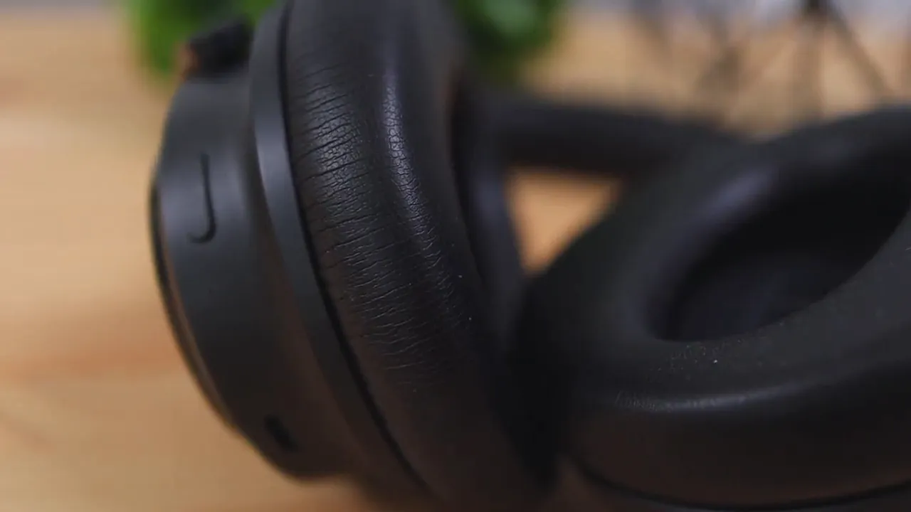 Close-up of Wyze ANC headphone earcup cushion texture