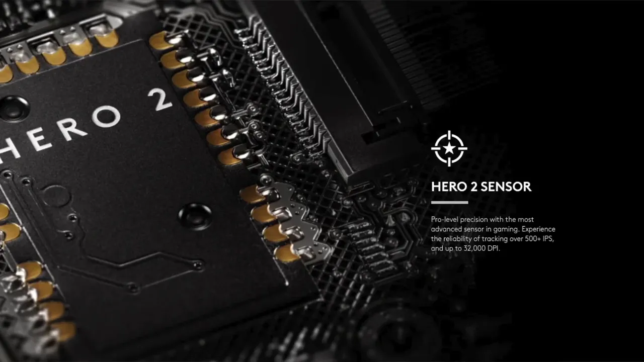Logitech HERO 2 sensor spec: up to 32k DPI