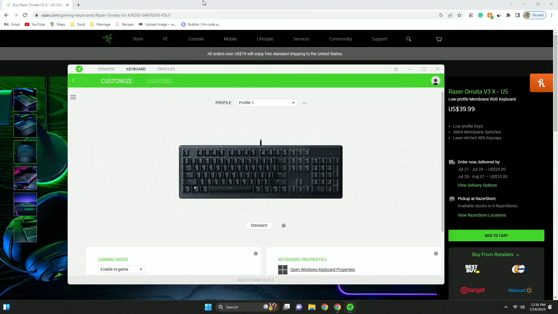 Razer Ornata V3 X Media Controls