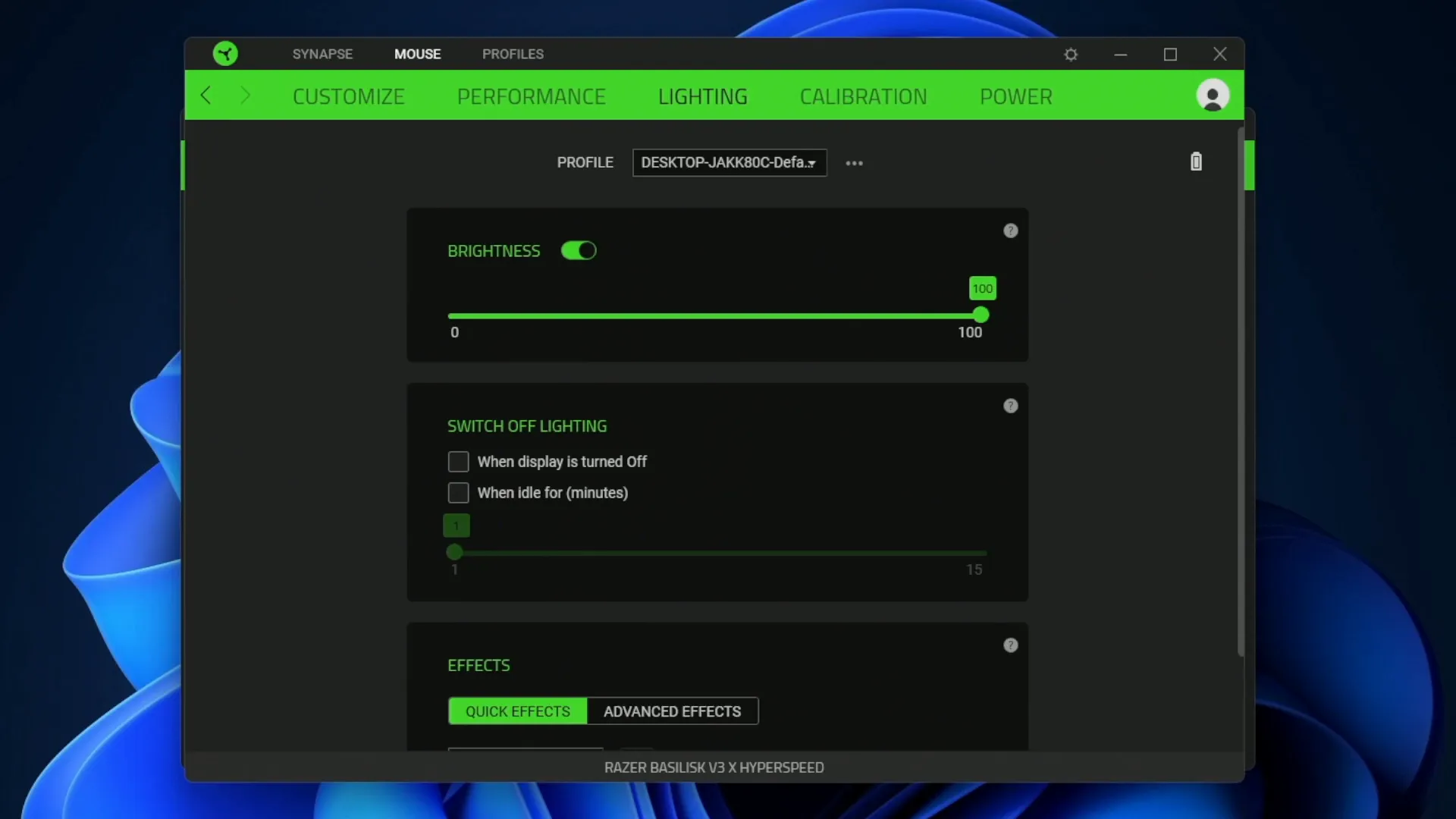 Power Management Settings