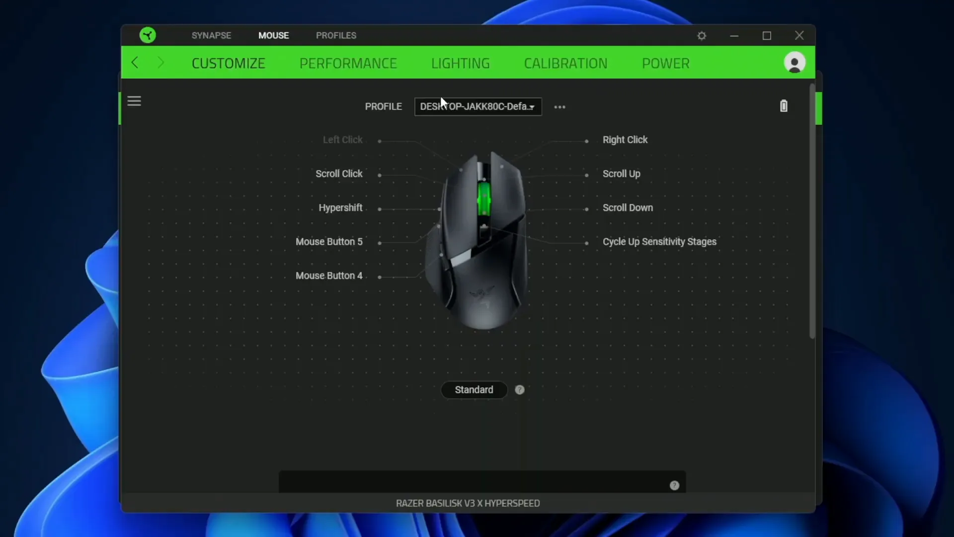 Razer Synapse Interface