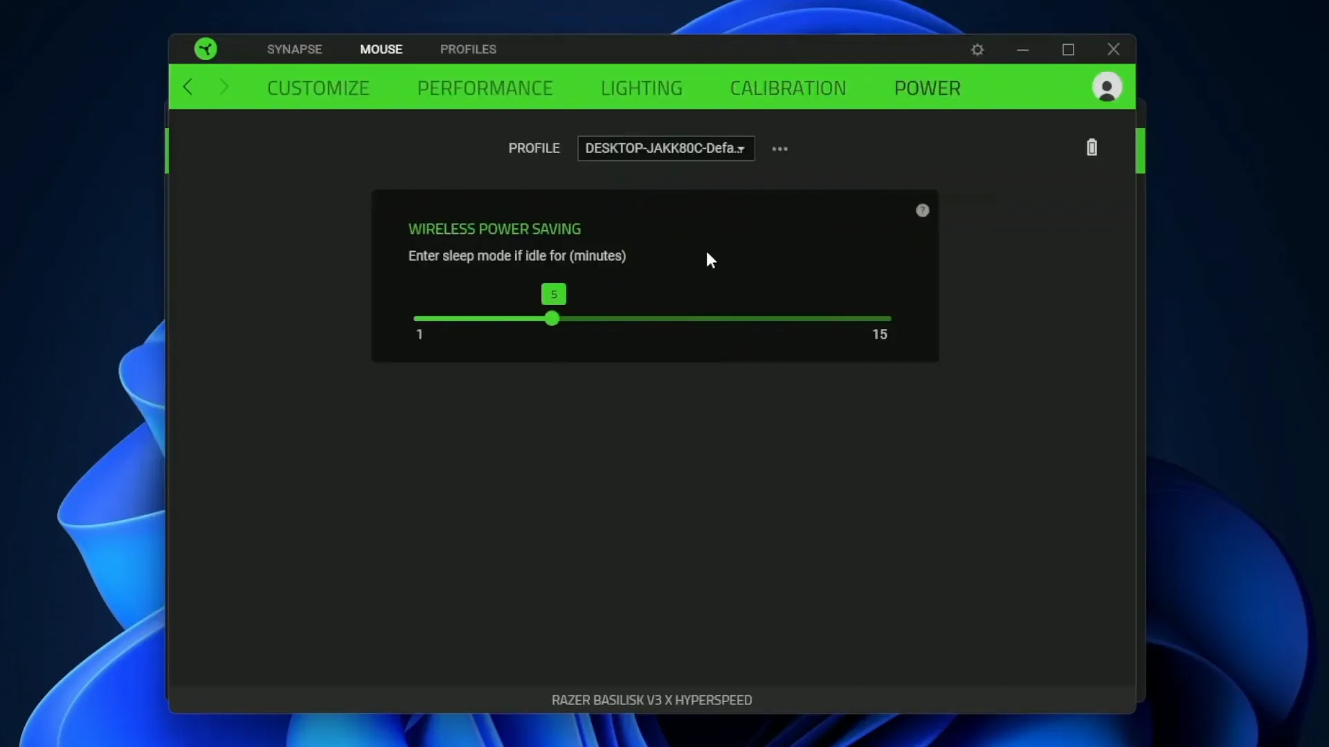 Calibration Settings