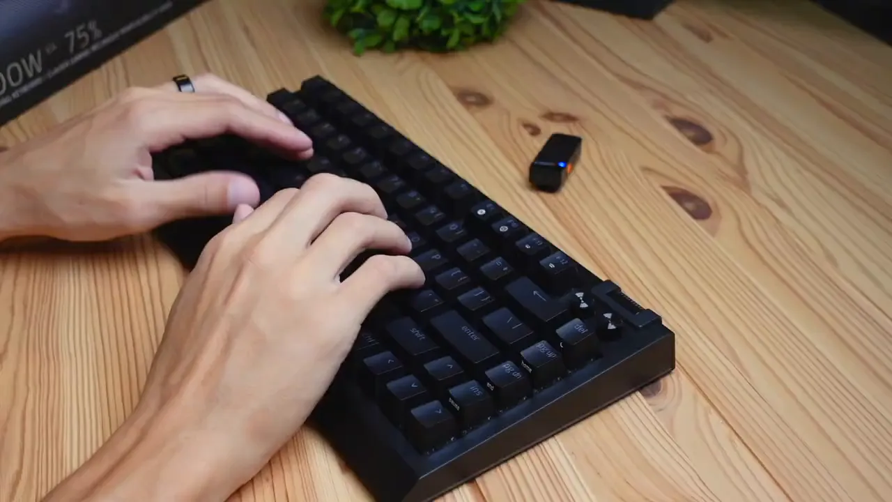 Typing test sound demo moment