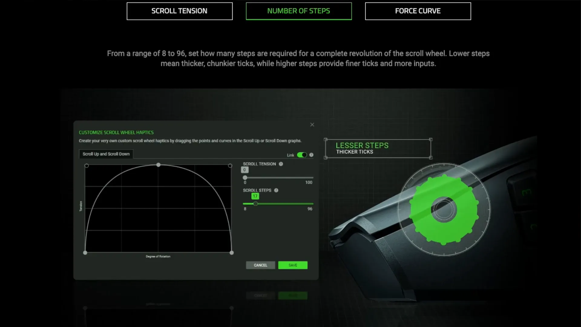 Razer Naga V2 Pro scroll wheel customization