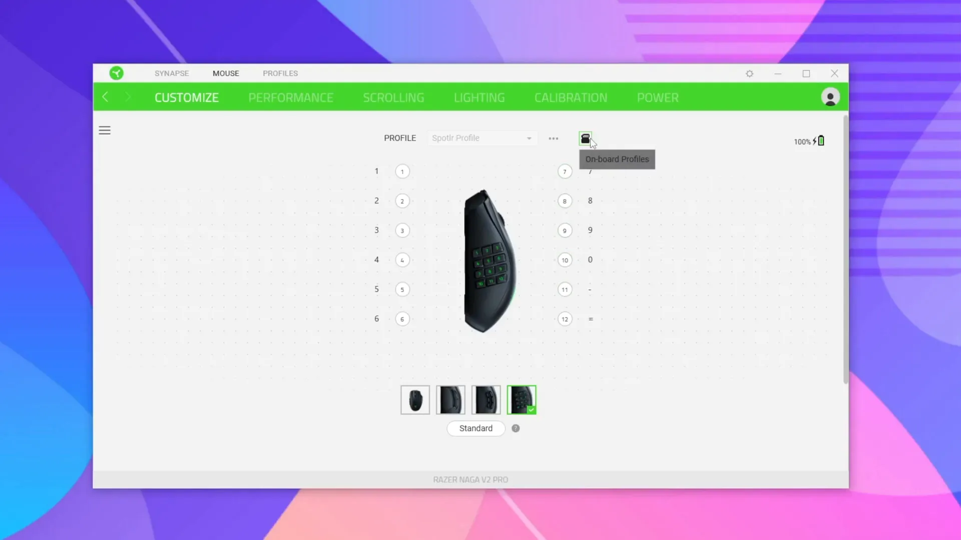 Razer Naga V2 Pro profile switching