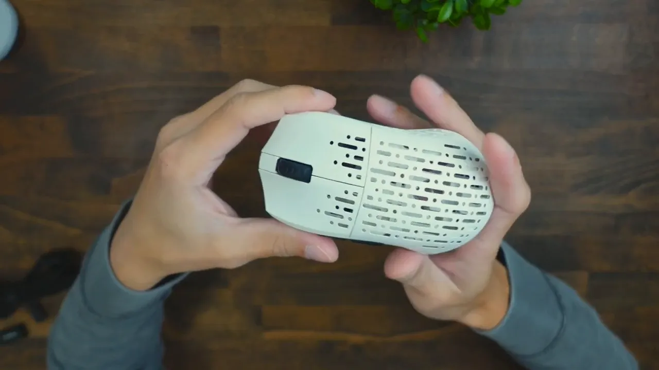 Top view of Projects Gaming Sleeper showing full honeycomb shell and low-profile shape