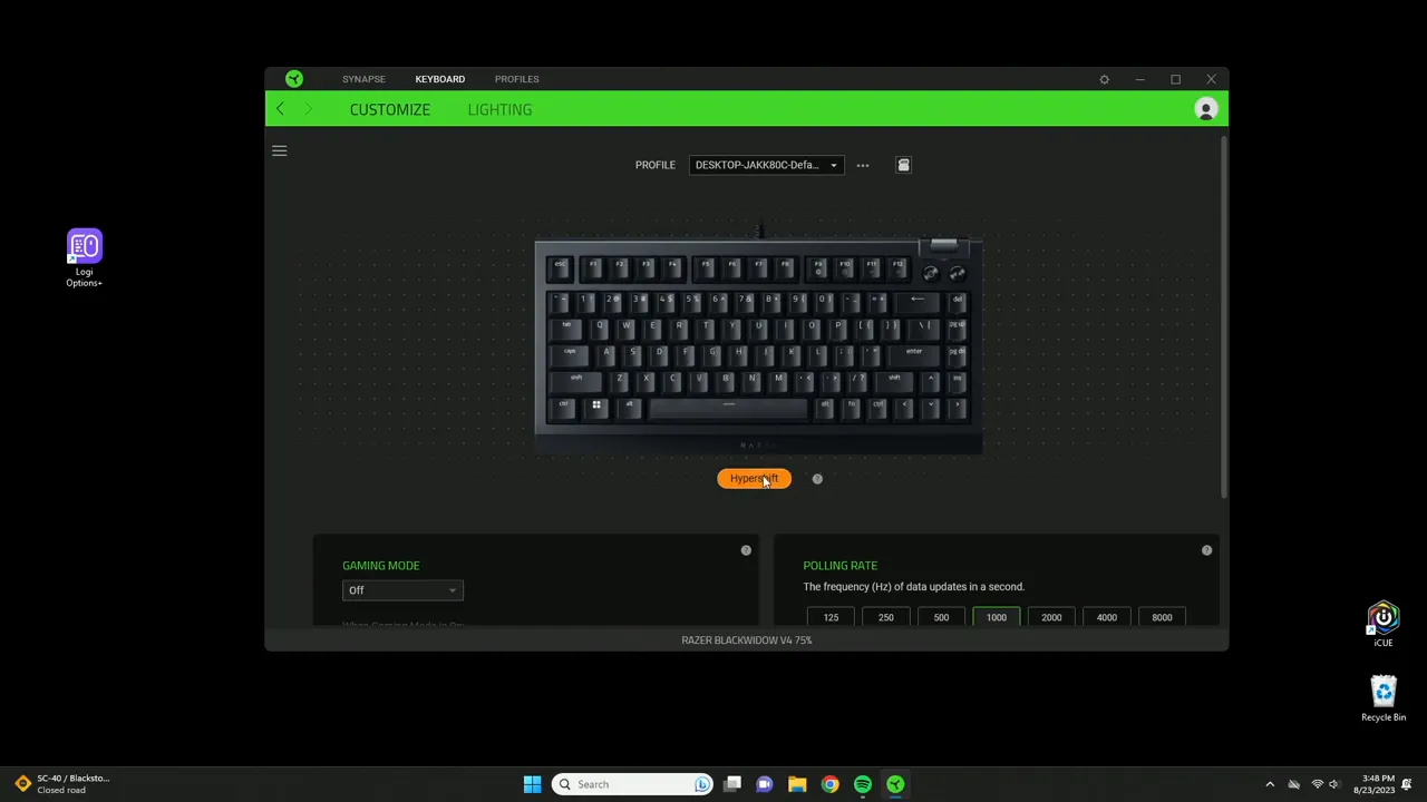 Hypershift explained with example of toggling another set of key functions