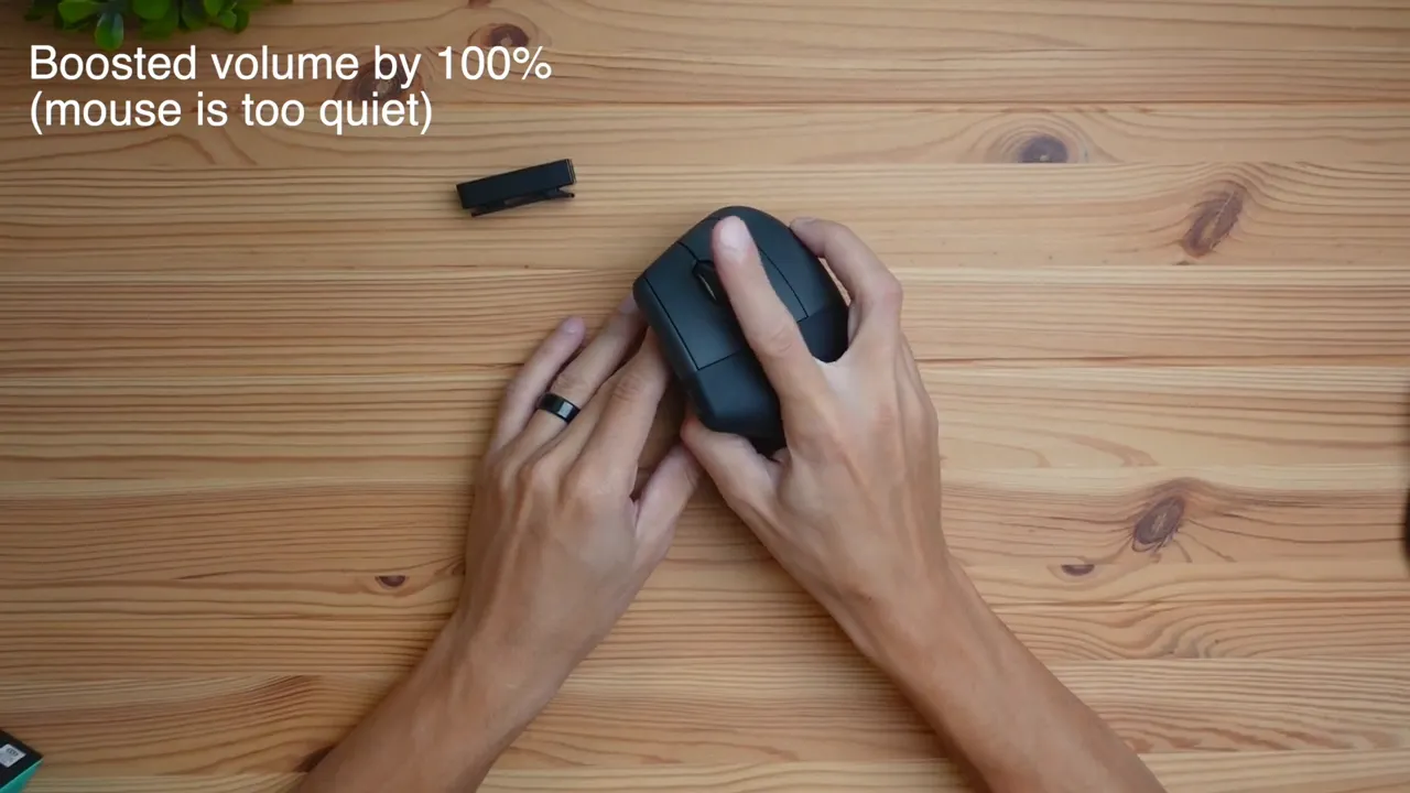 Mouse click test demonstration with quiet clicks