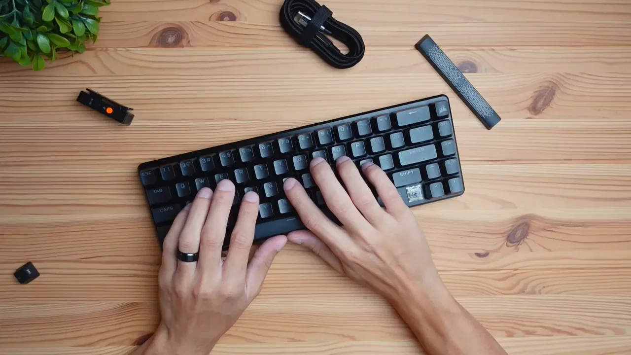 Corsair OPX optical switches on the keyboard