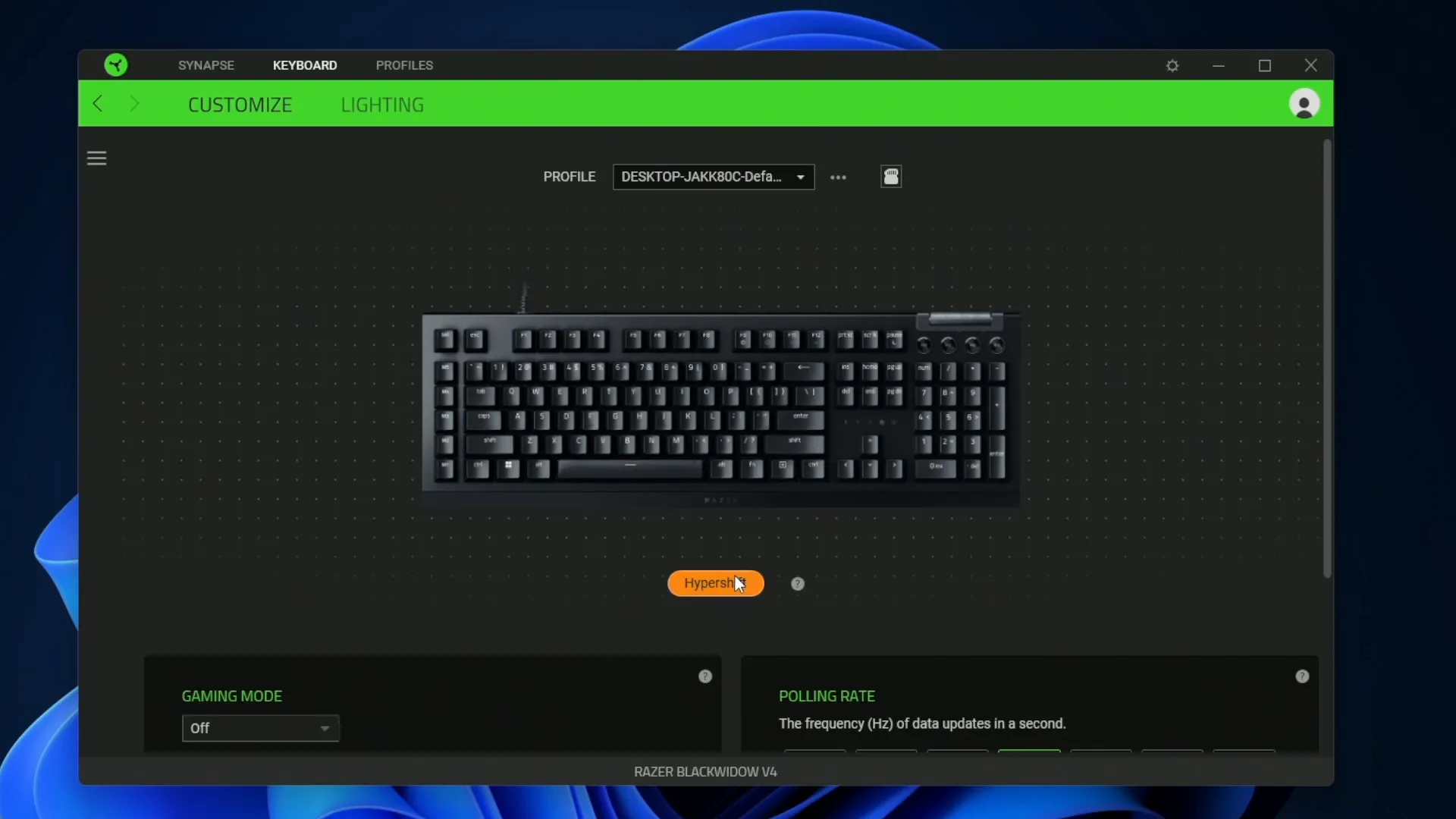 Razer HyperShift mode activation