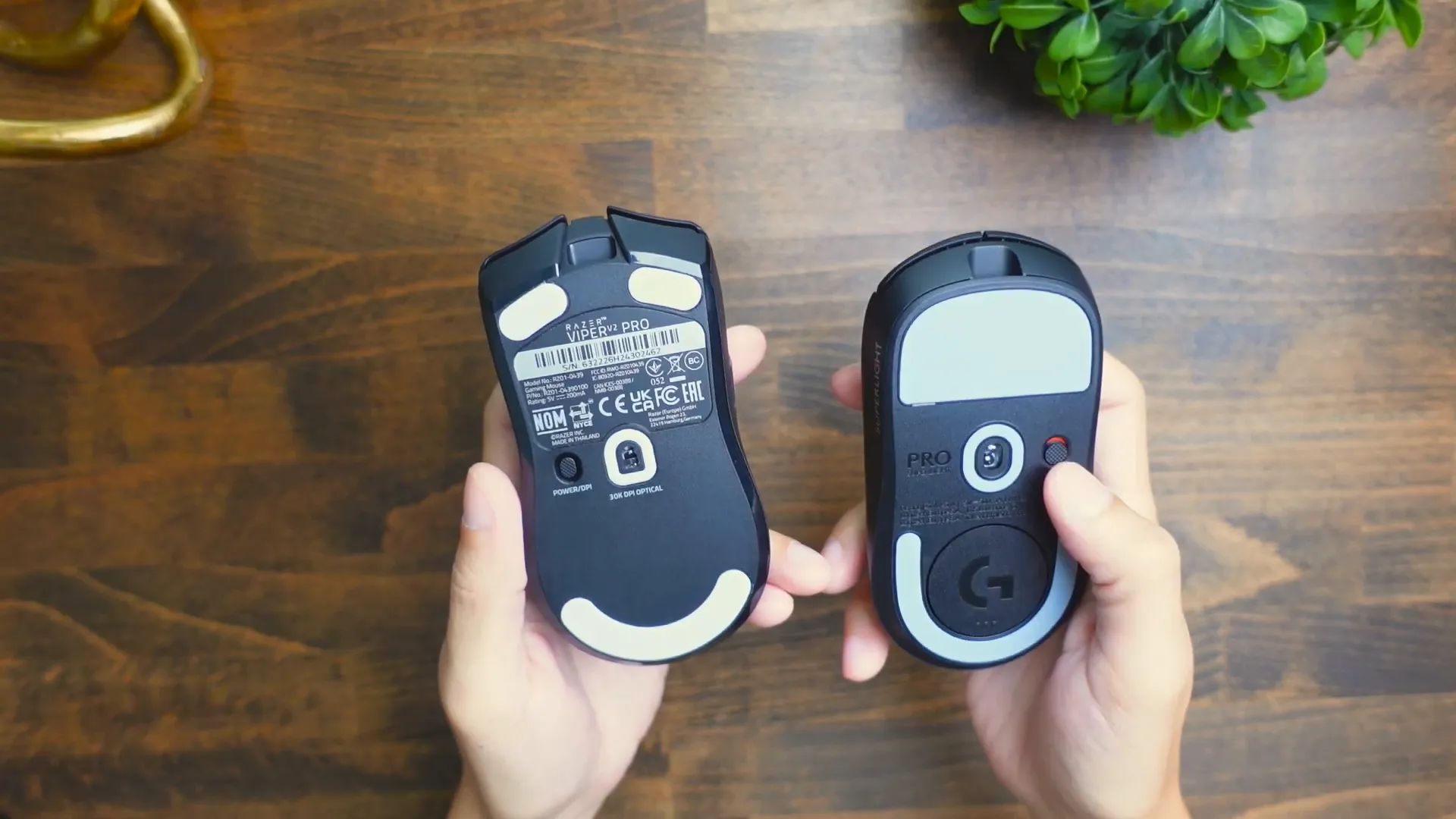 DPI settings comparison between Logitech and Razer mice