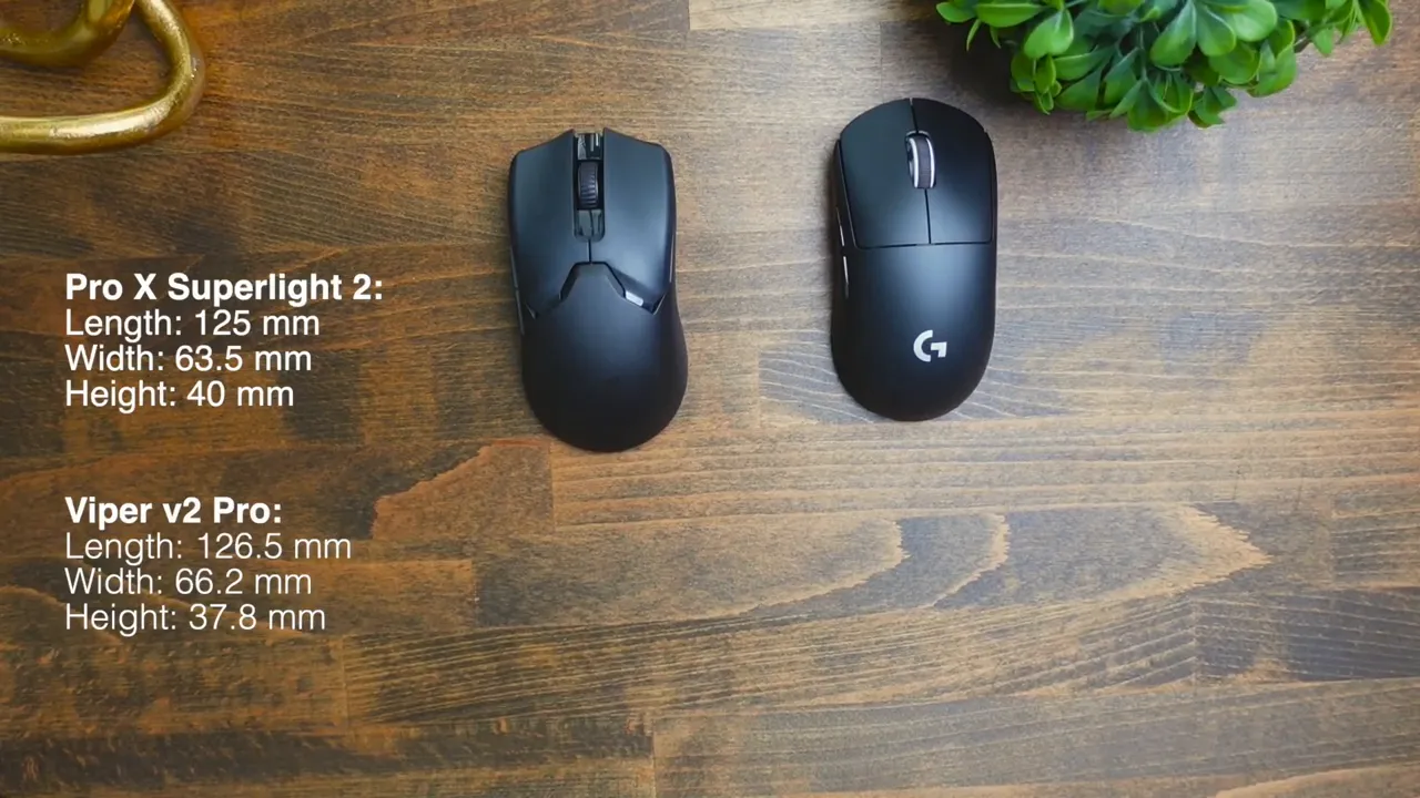 Both mice on scale and held to show weight and size comparison