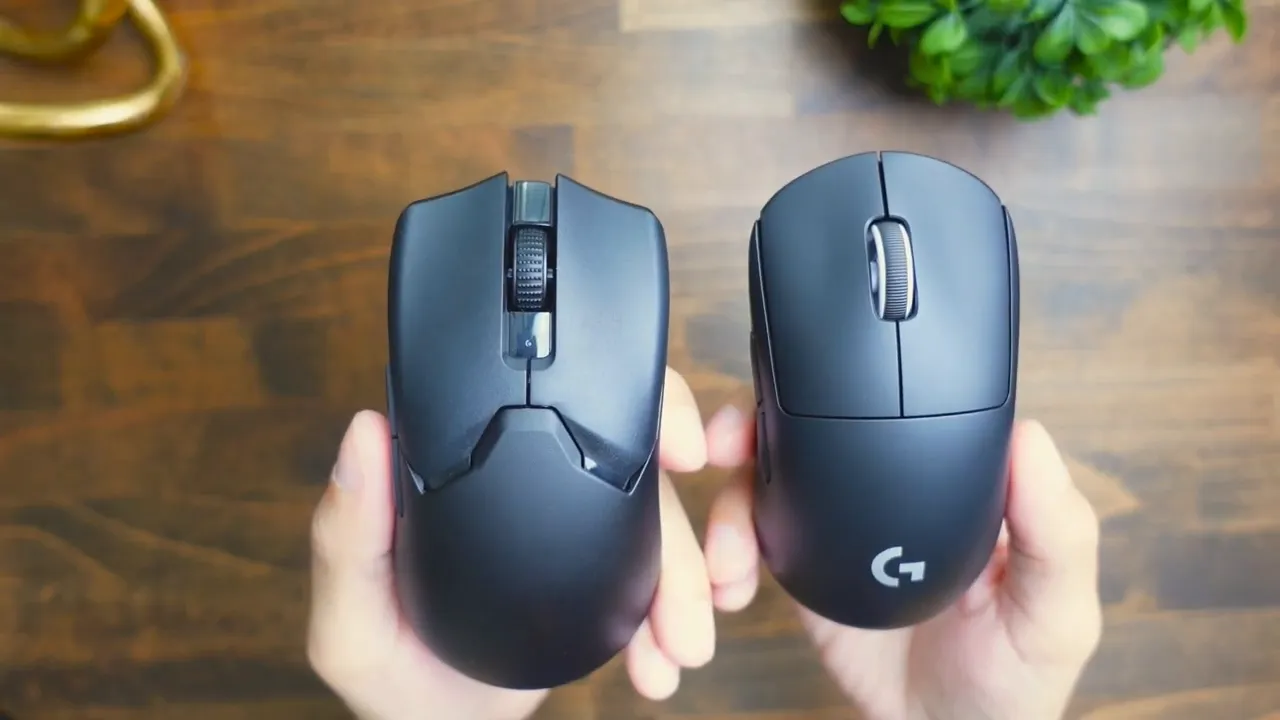 Logitech Superlight 2 on a clean surface, showcasing minimal design