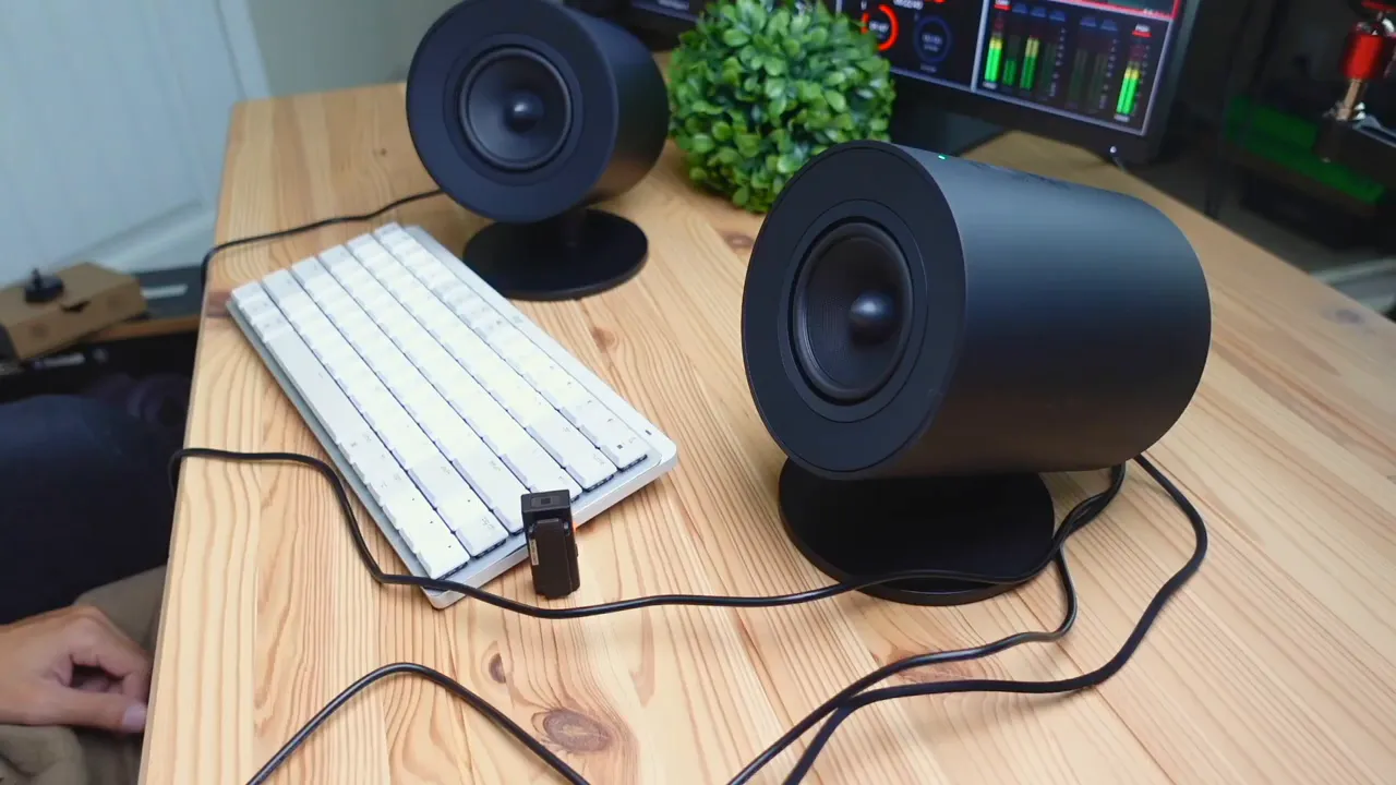 Music playing on the computer with speakers active