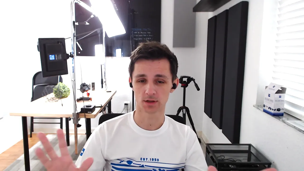 Presenter speaking while wearing SoundPEATS T2 earbuds for mic performance test