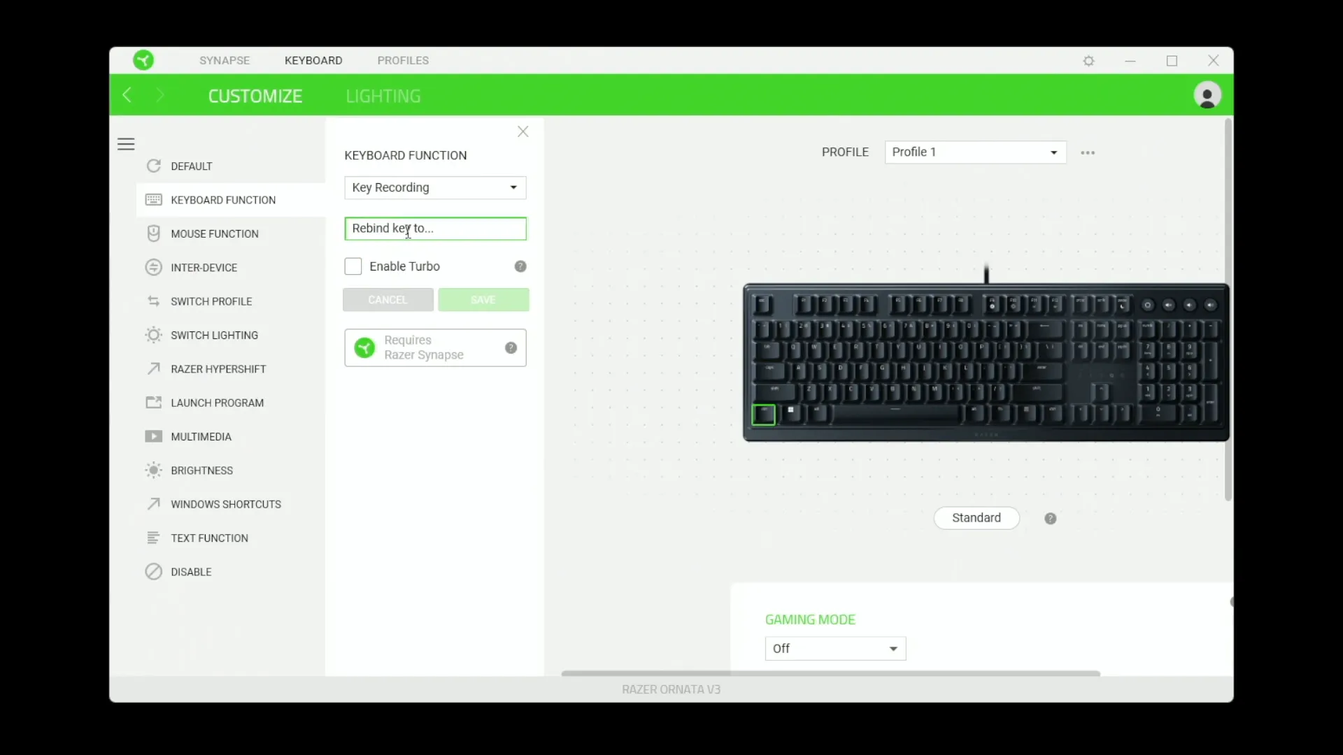 Customizing Keys