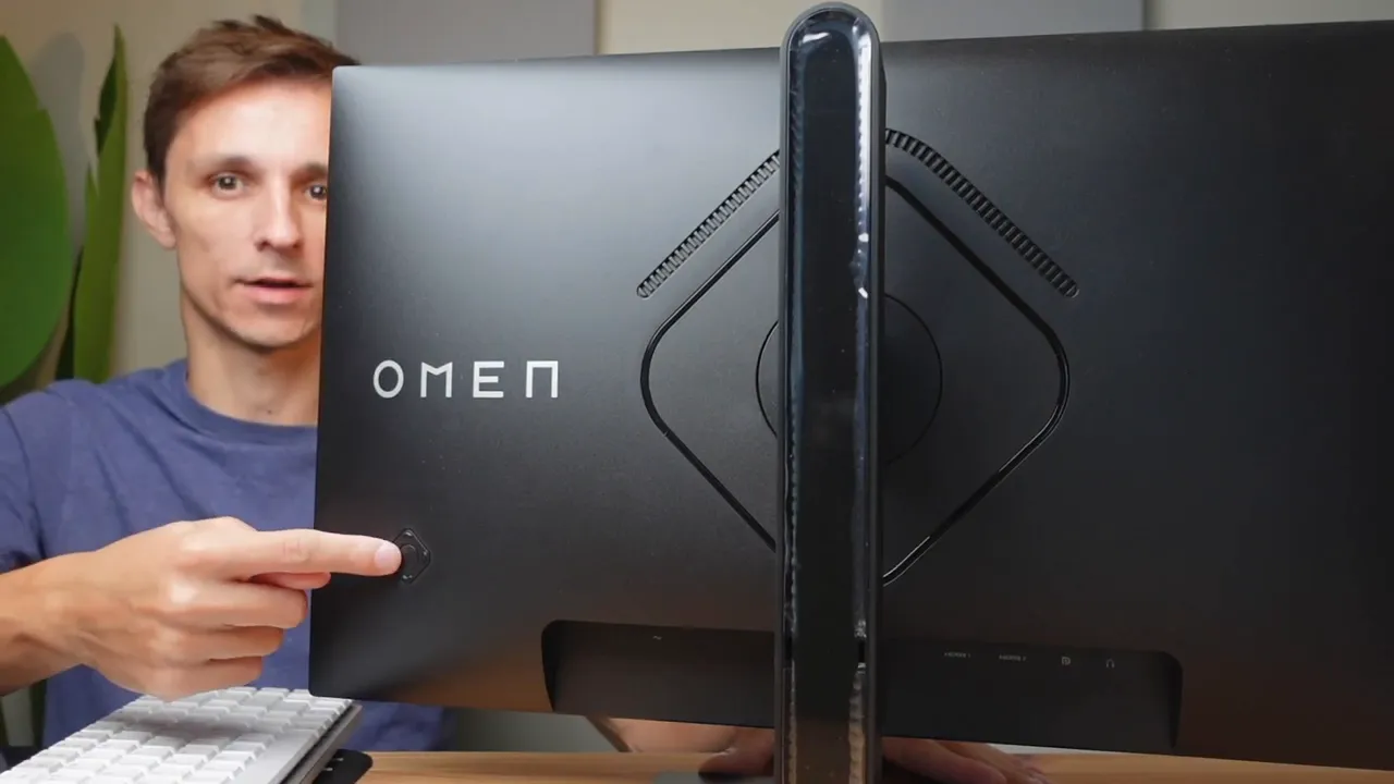 Back of monitor showing control buttons