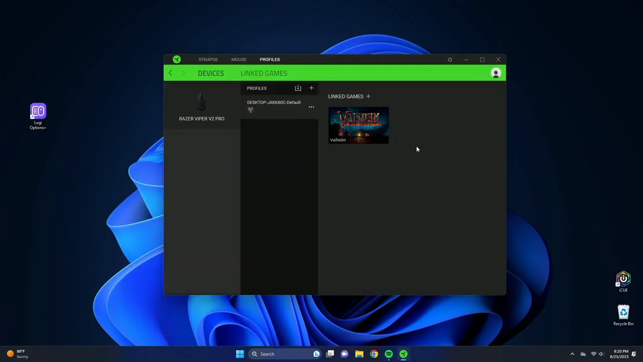 Linking a game (Valheim) to a profile in Synapse