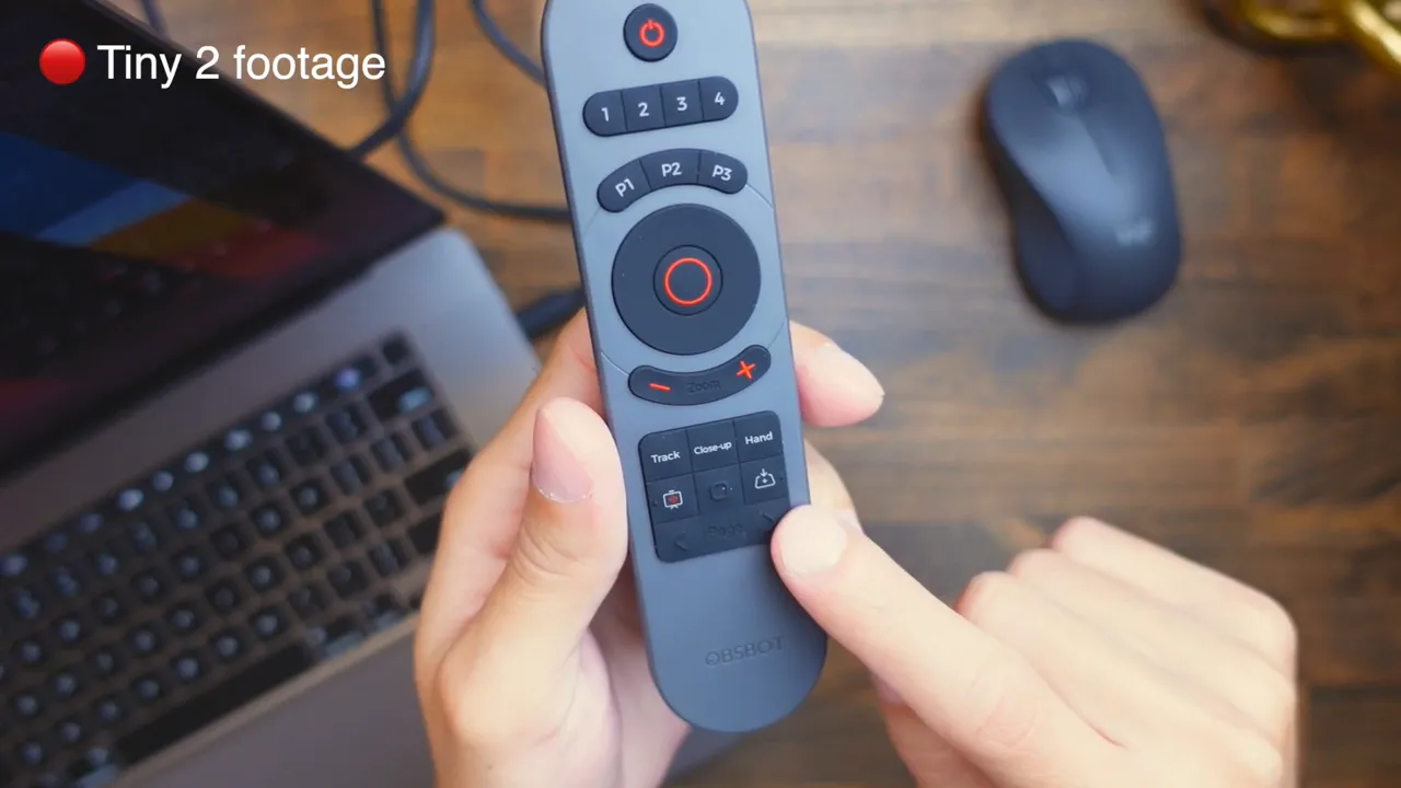 Optional smart remote that pairs through a USB-A dongle (sold separately)