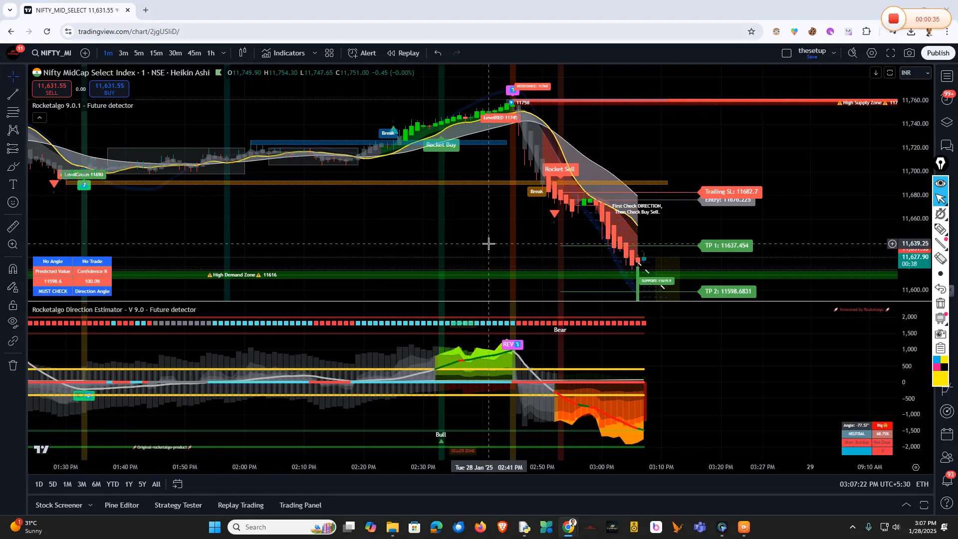 Direction Line Color Detection in action