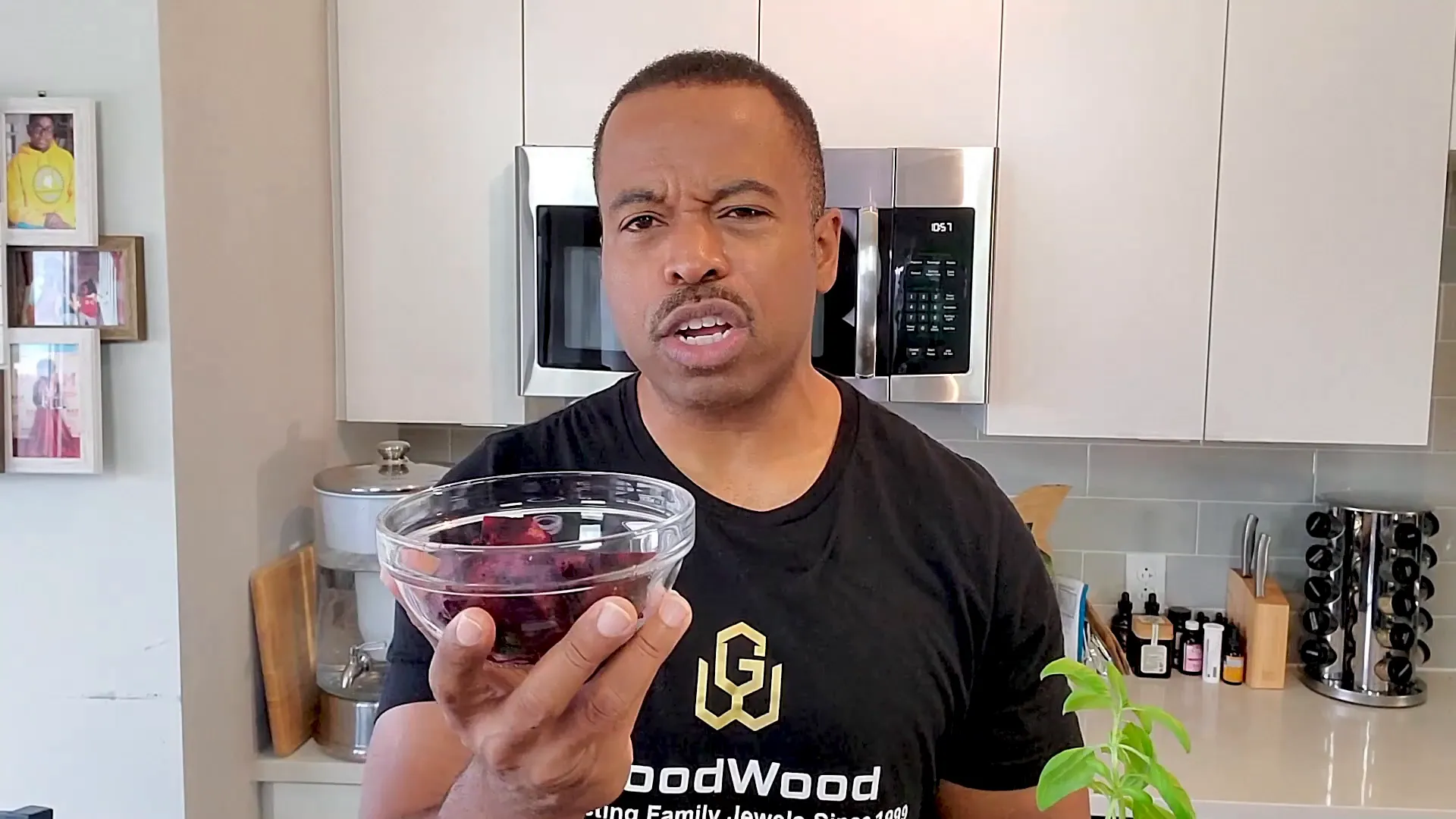 Chopping beets for the smoothie