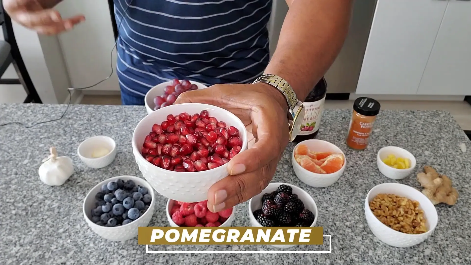 Fresh pomegranate seeds