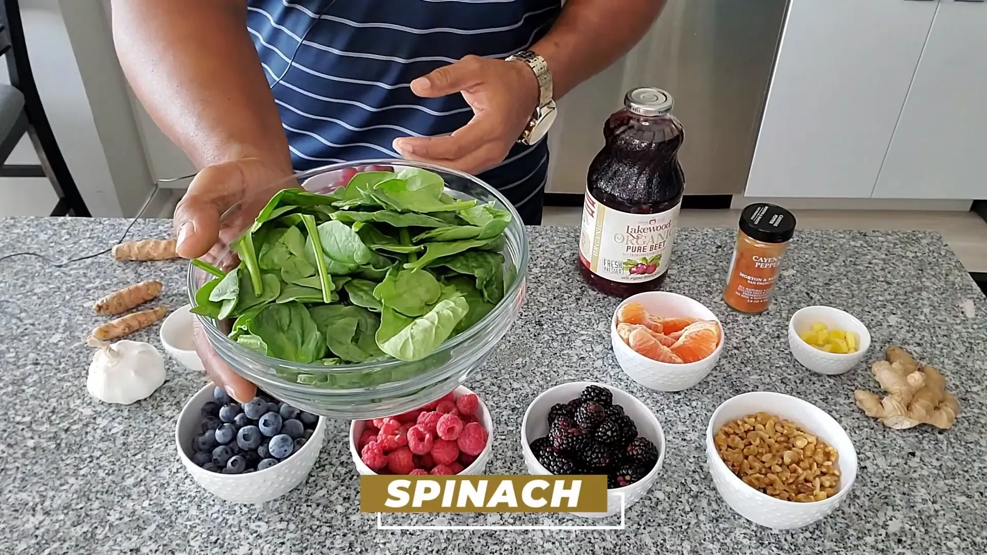 Fresh spinach leaves