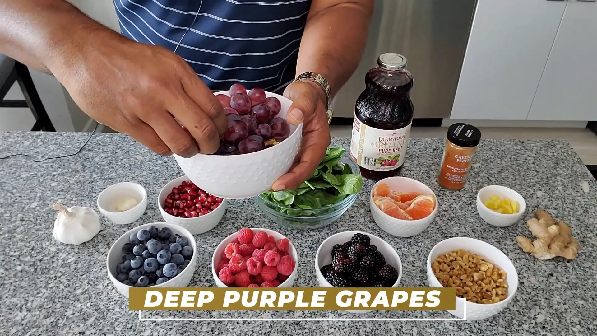 Dark purple grapes cluster