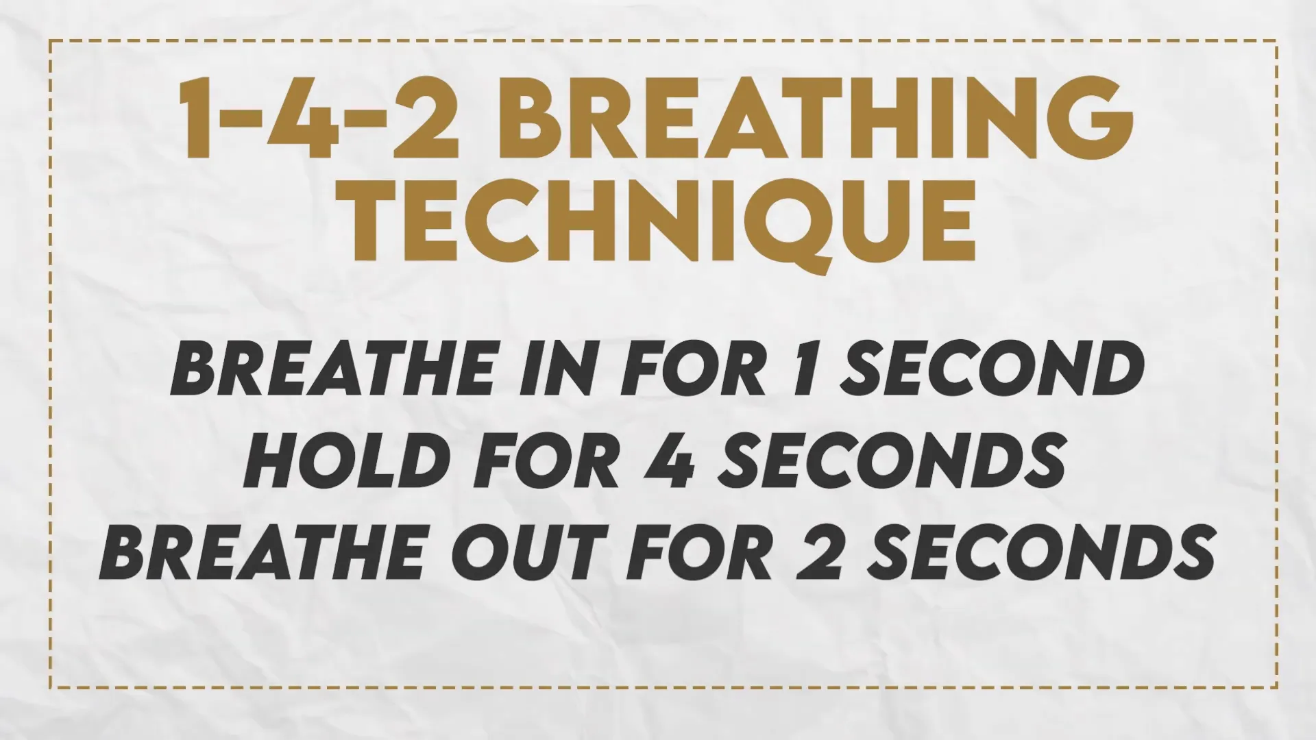 Demonstration of breathing technique