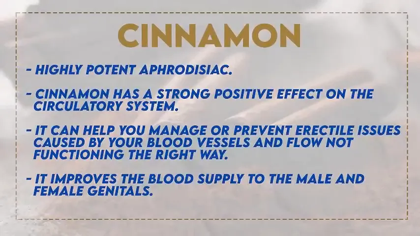 Natural libido enhancers cinnamon and yohimbe