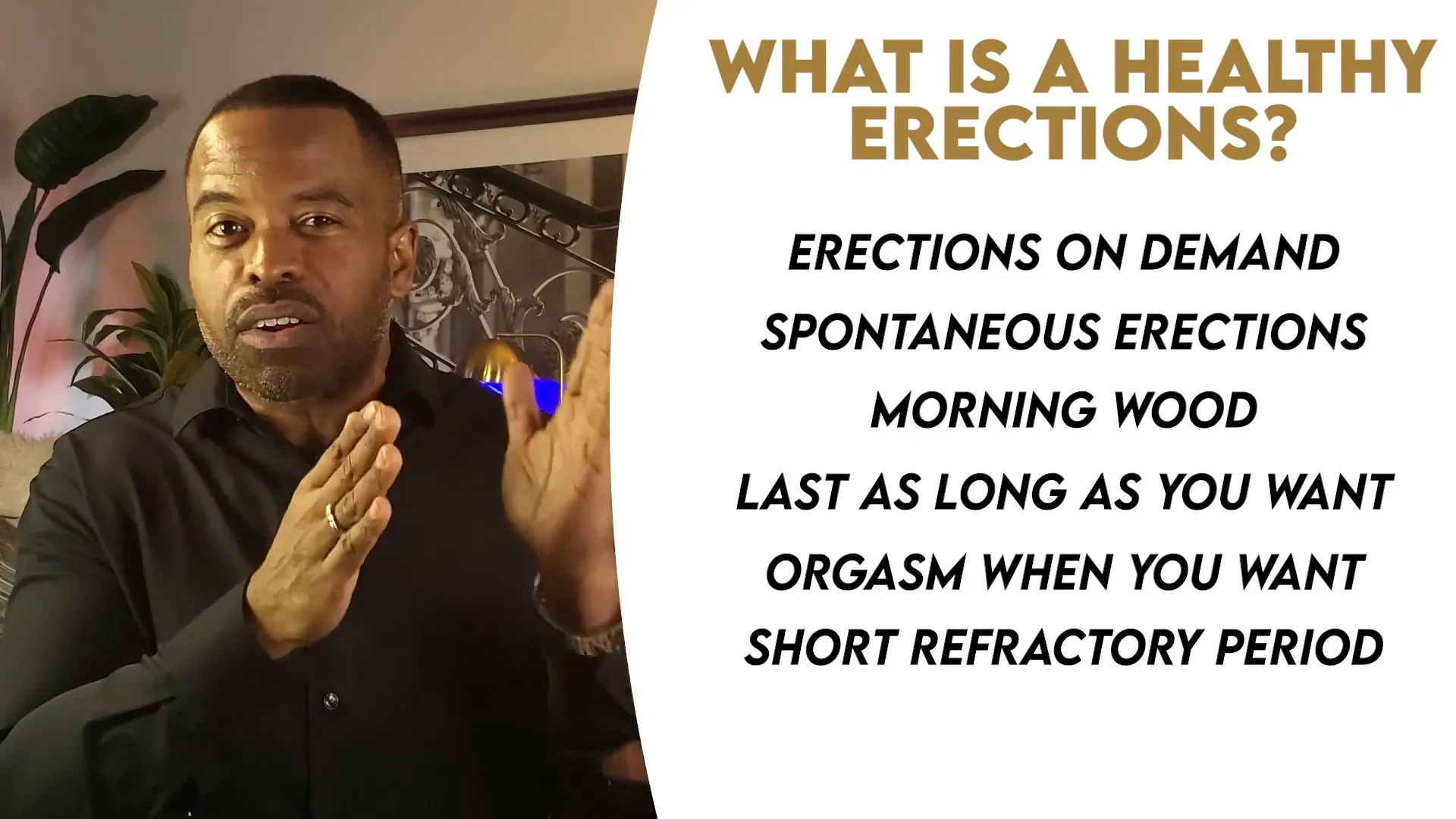 Healthy erection characteristics