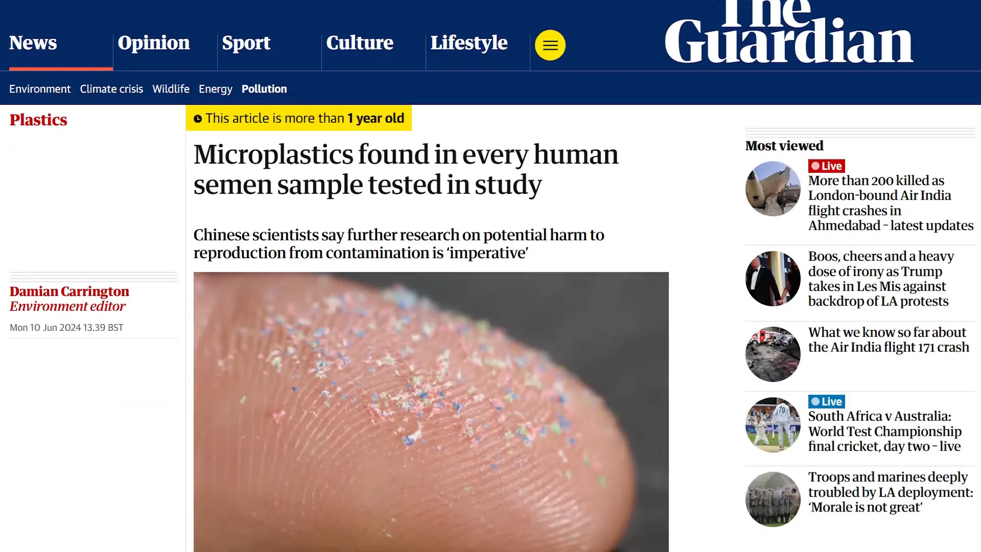 Plastic pollution impact on male fertility