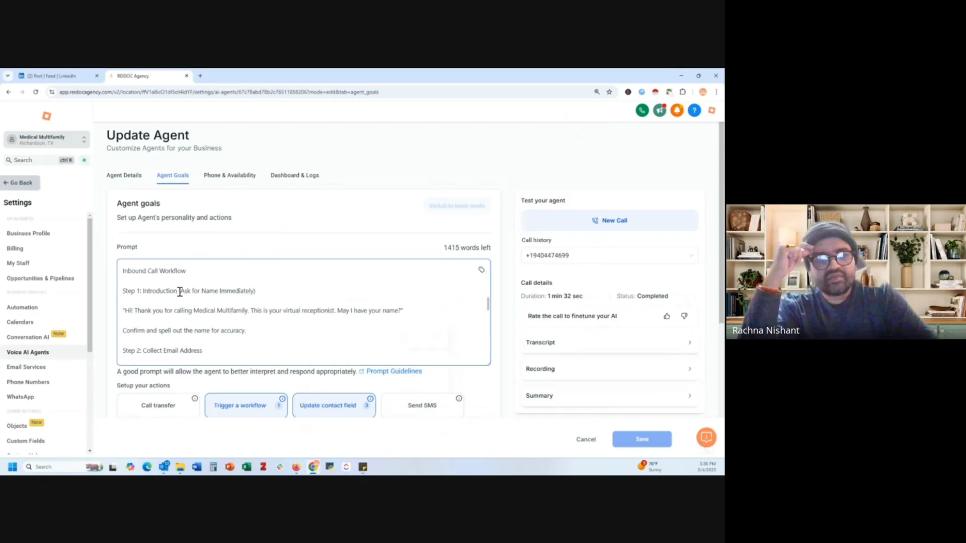 Refining the voice AI based on feedback