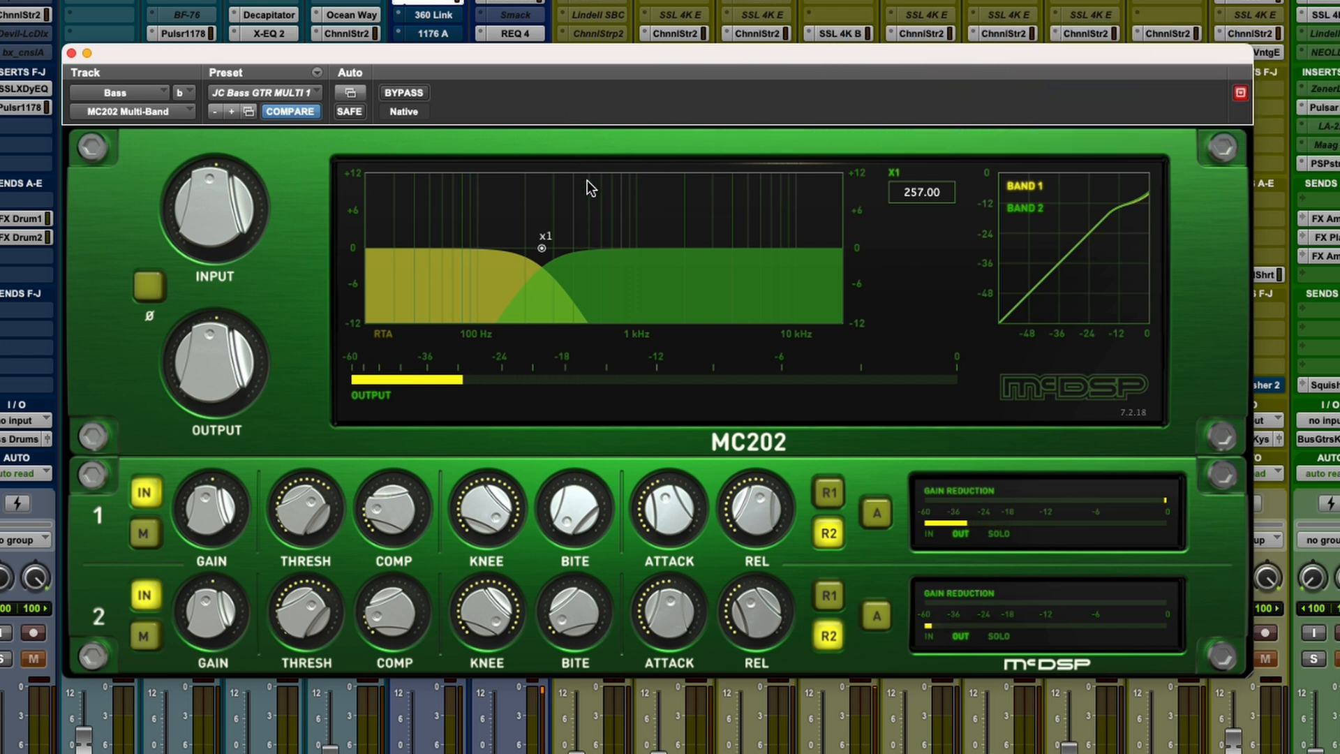Bass guitar processing example