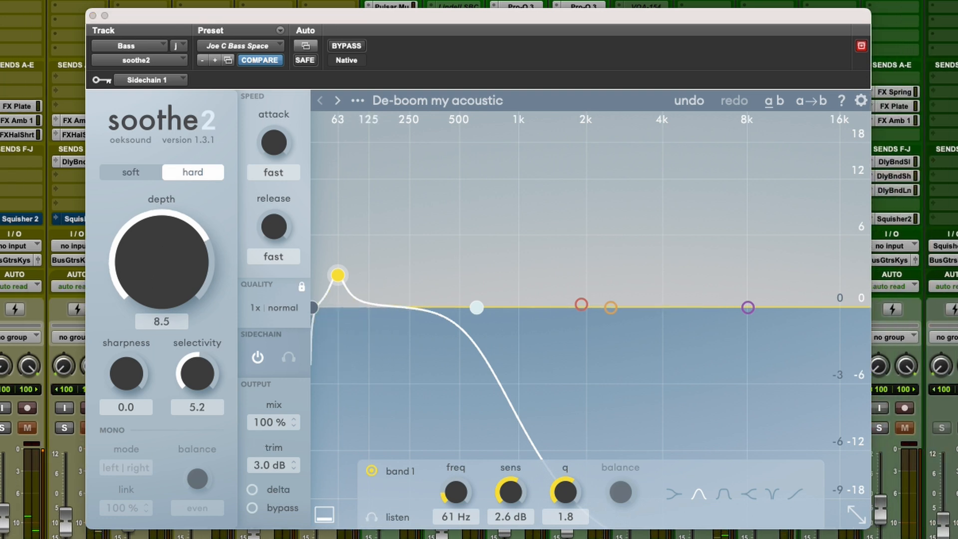Side chaining example