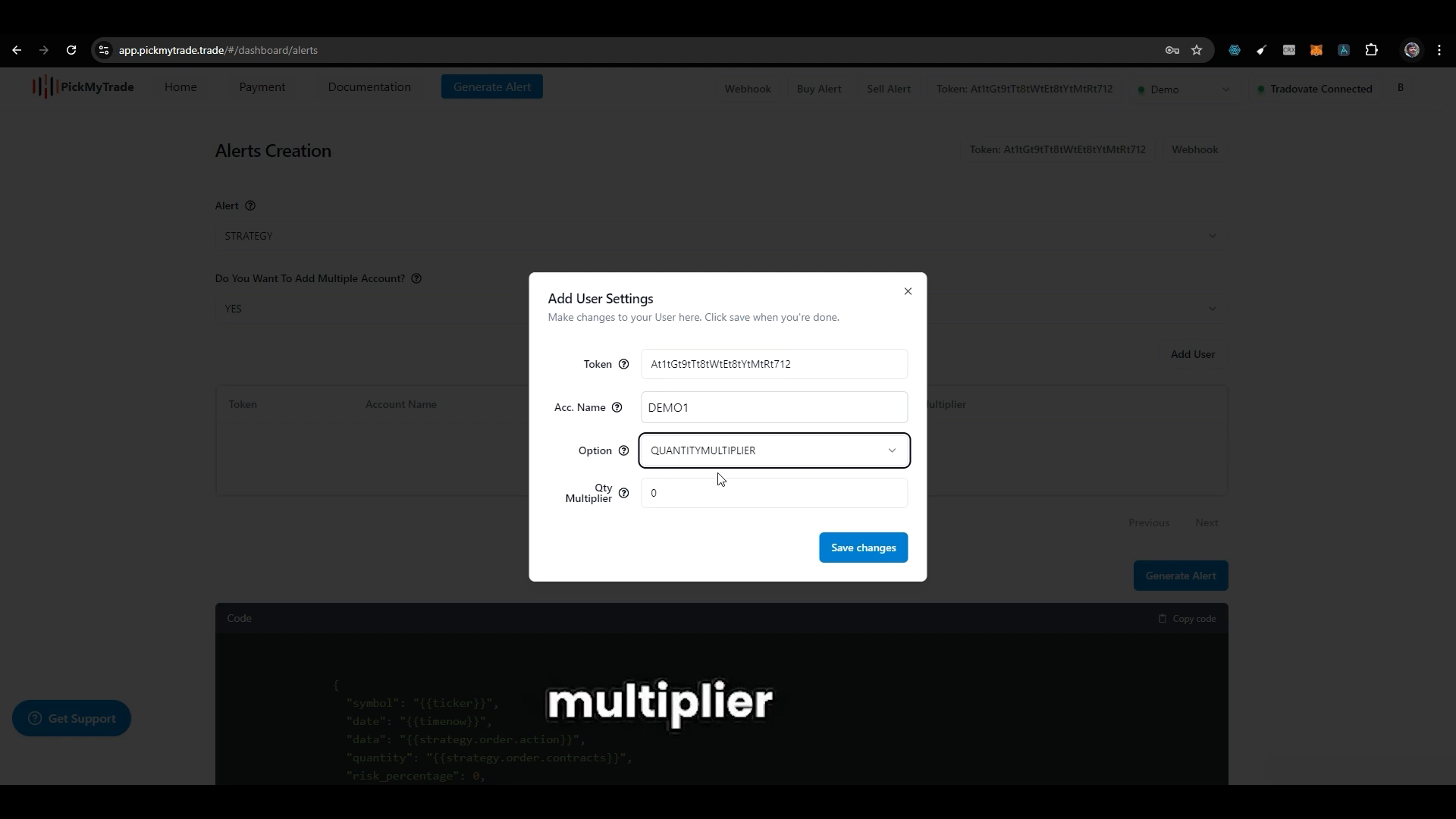 Quantity Multiplier Example