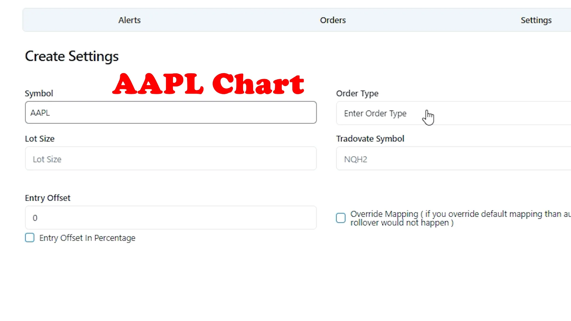 Placing a trade on Apple