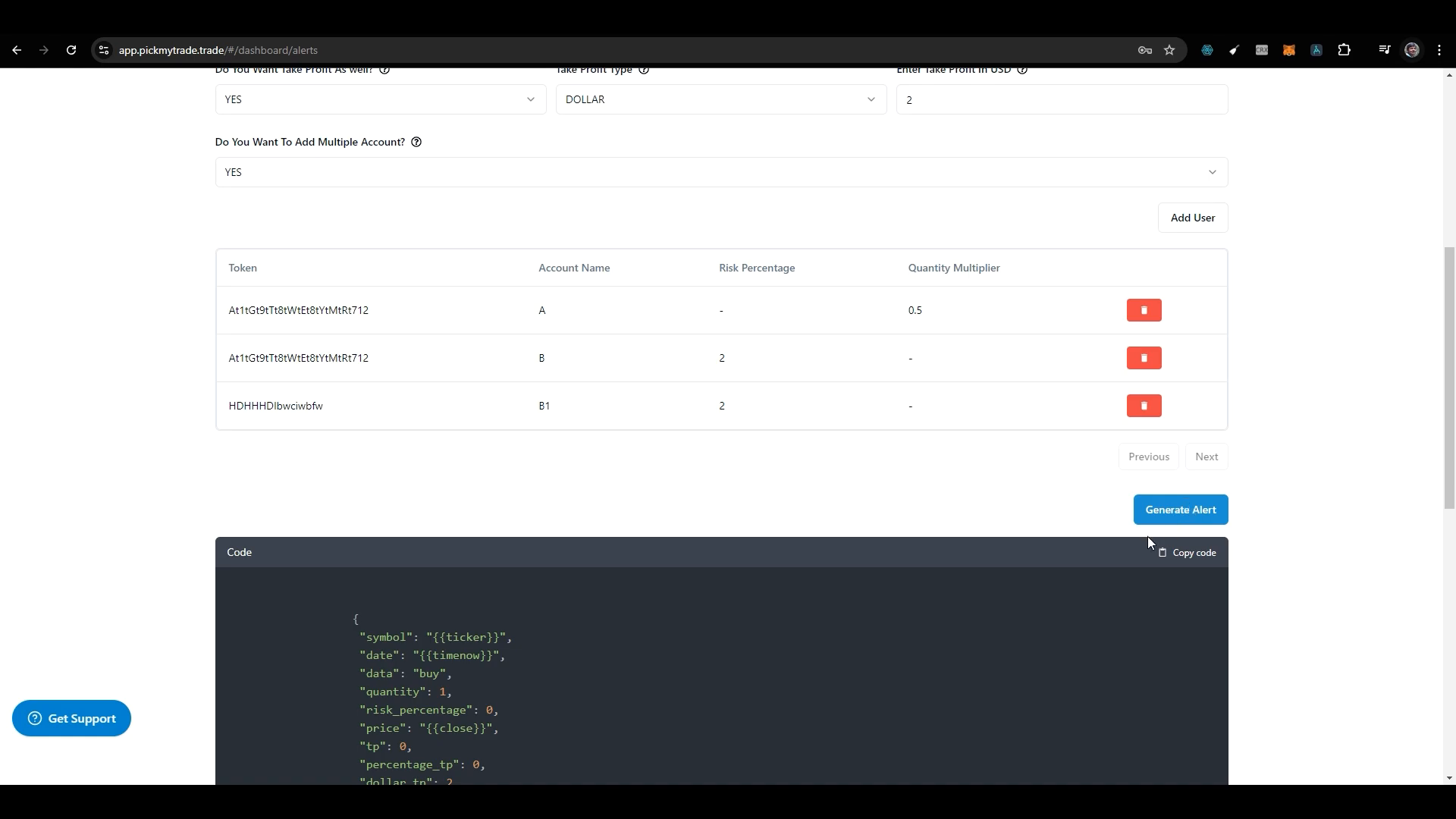 Generating Alerts in TradingView