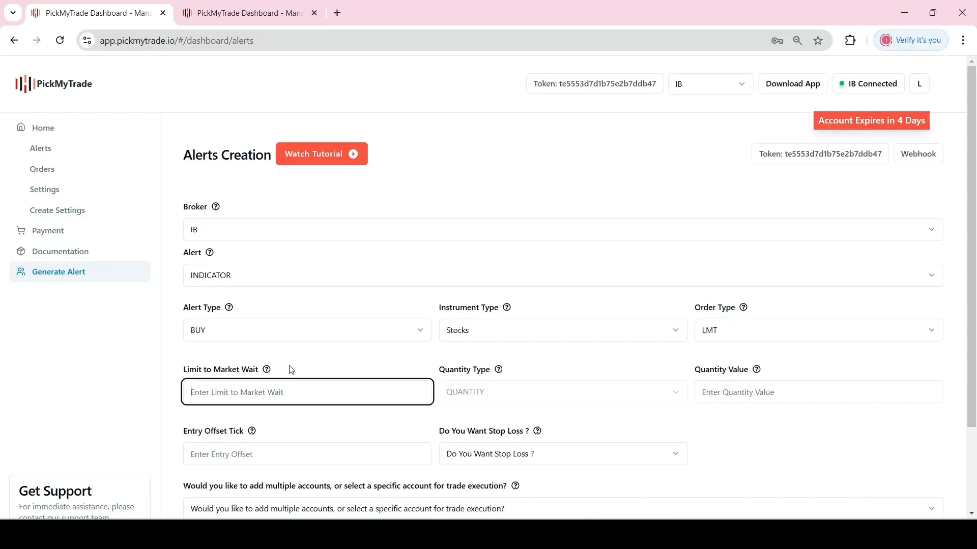 Setting Order Types