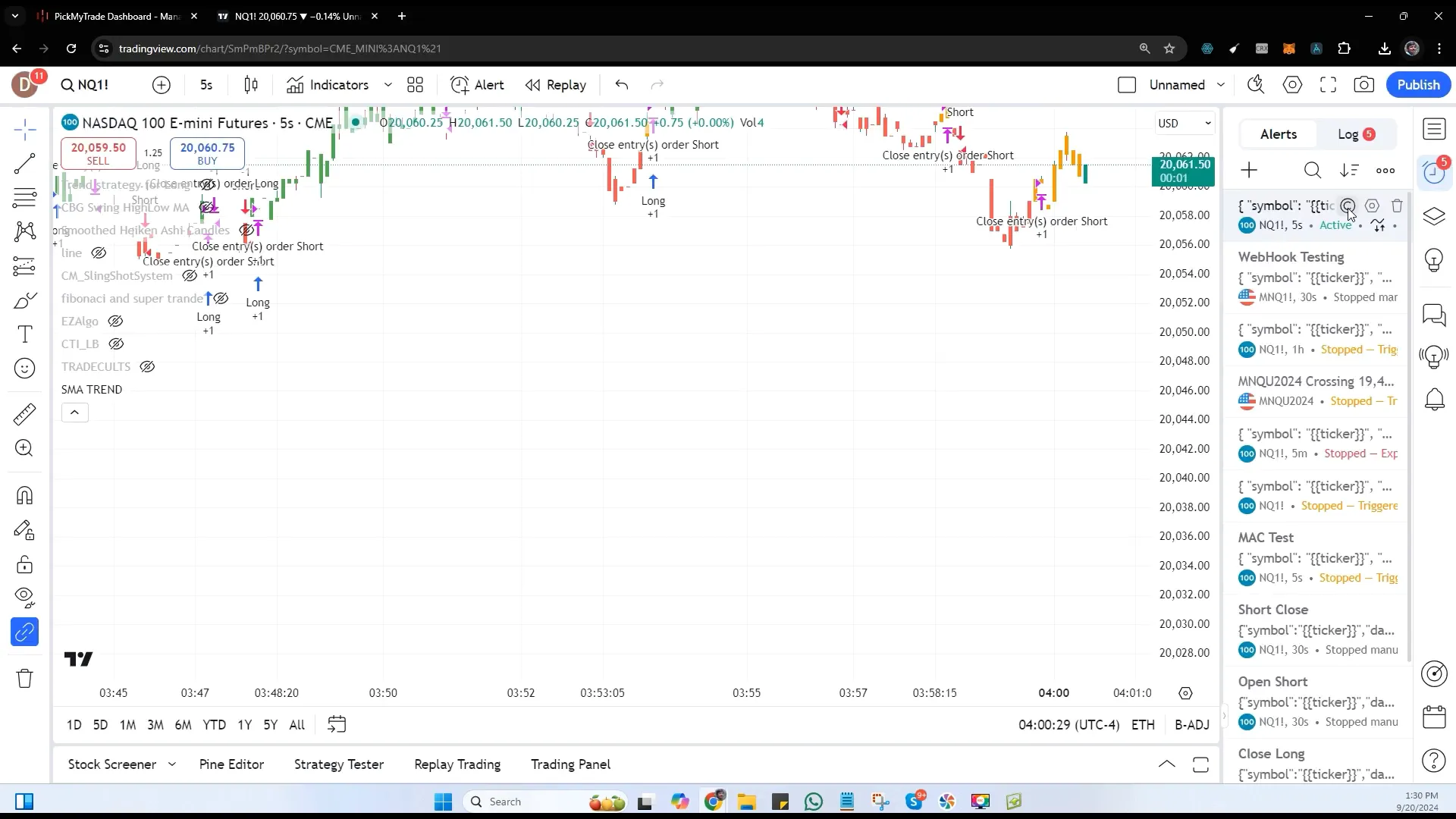 Generating Alerts in PickMyTrade