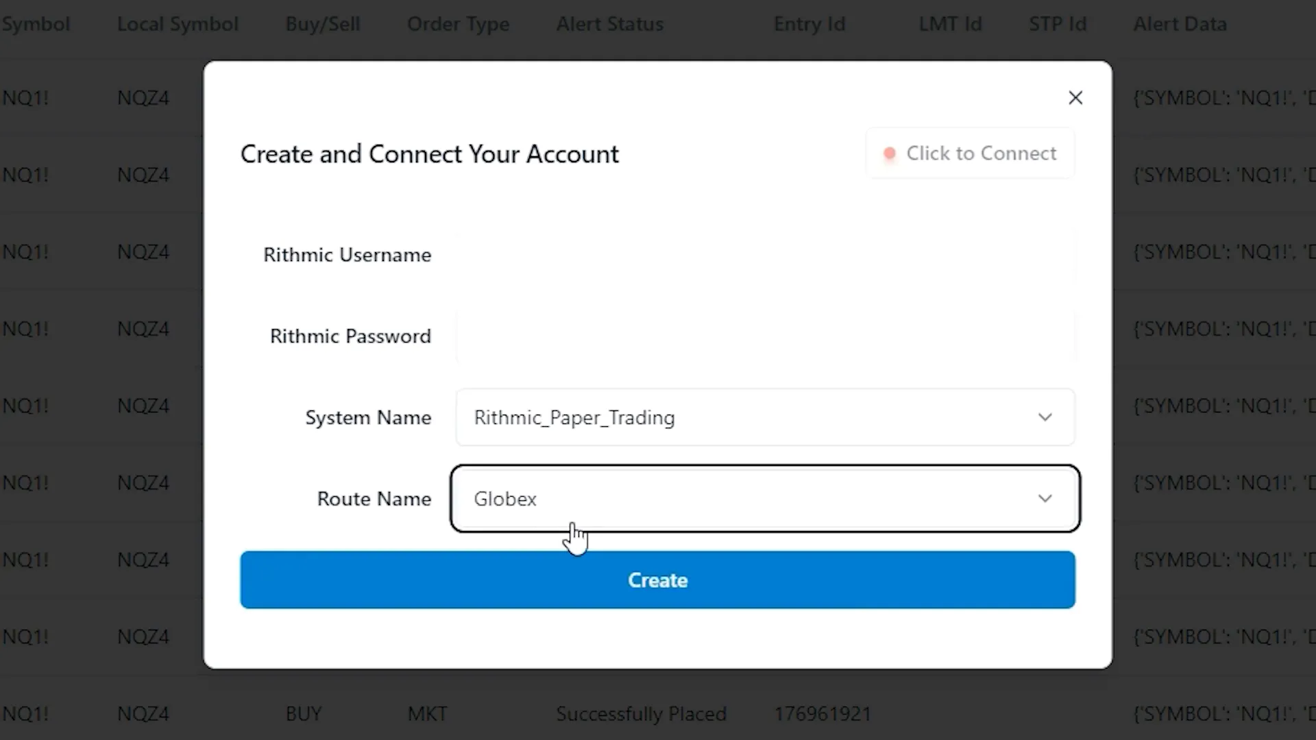 Rithmic Account Setup