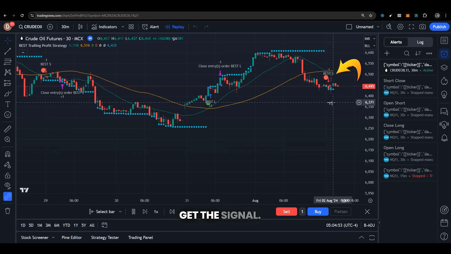 Replaying signals to check strategy reliability