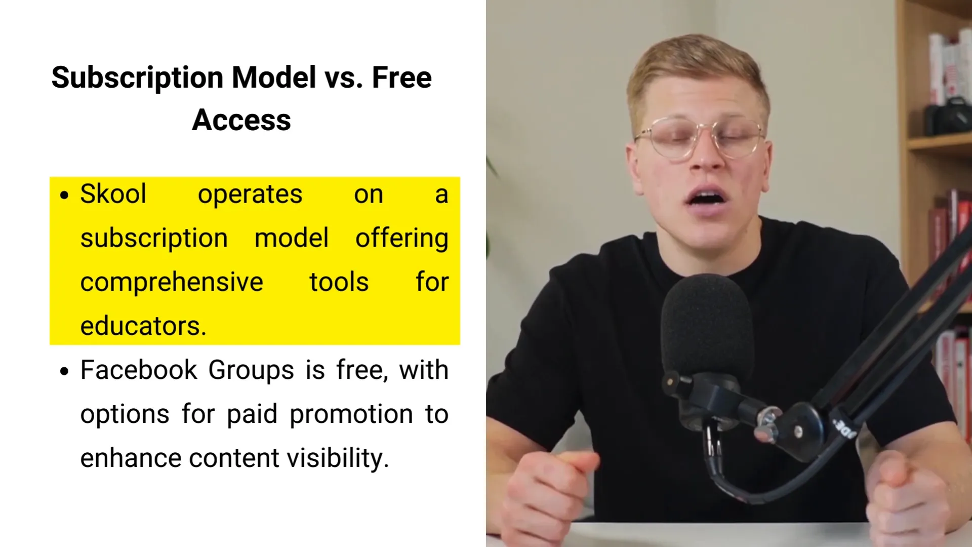 Subscription vs free access model