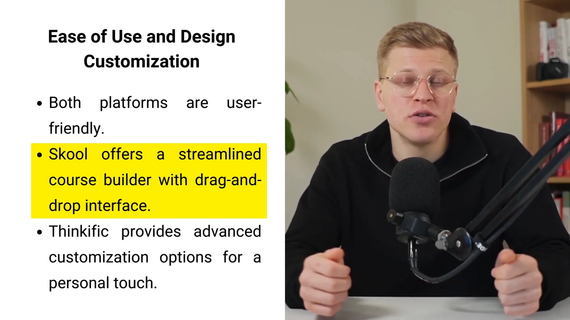 Skool drag and drop course builder