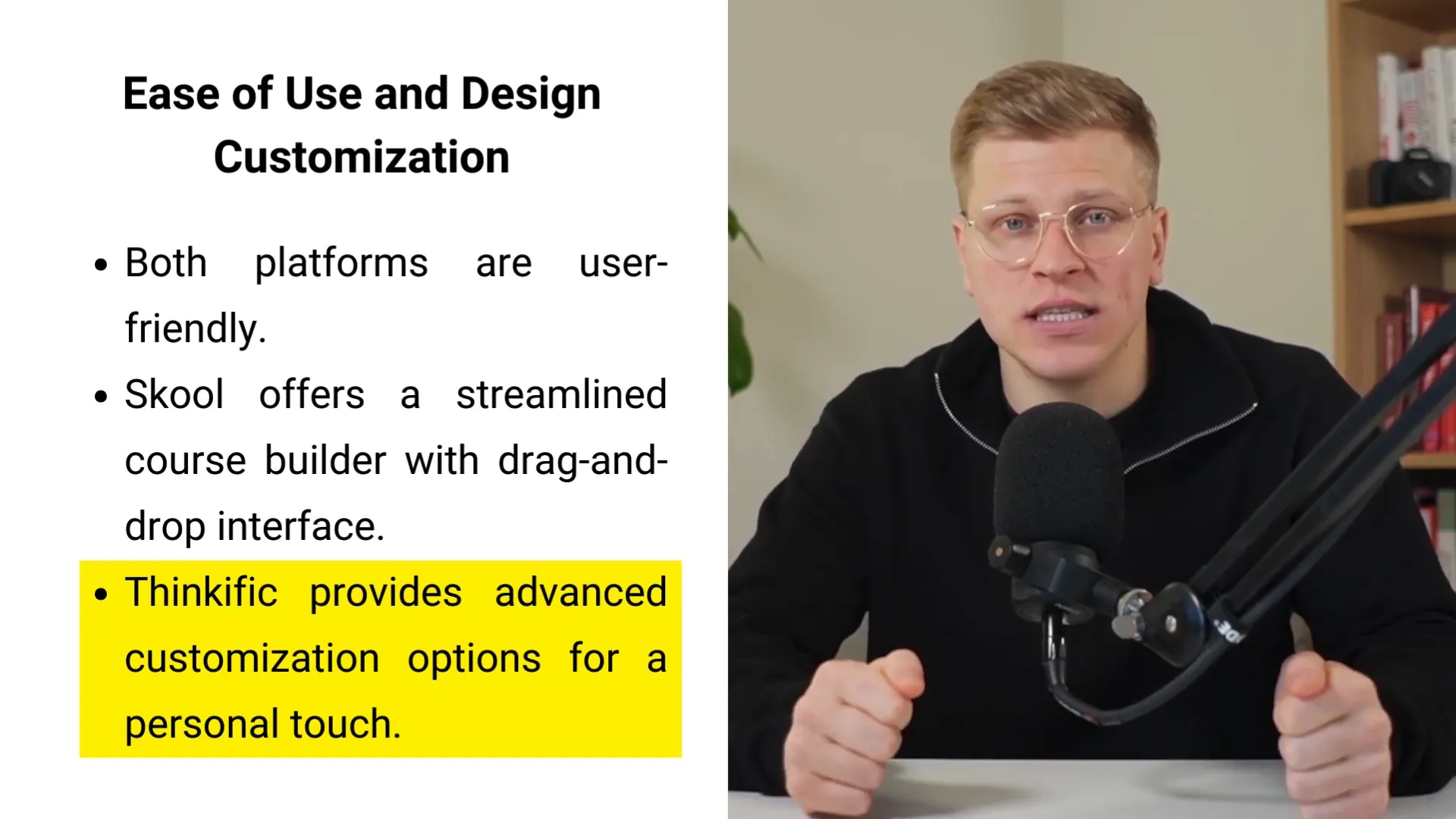 Thinkific course theme customization options