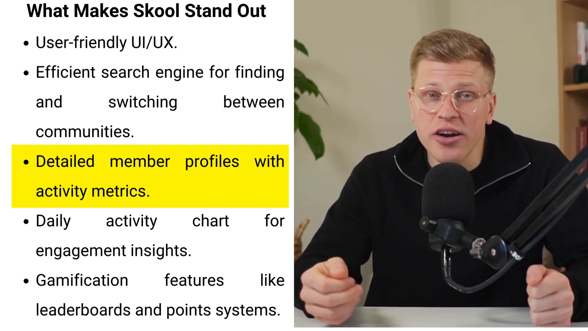 Detailed Skool member profile example