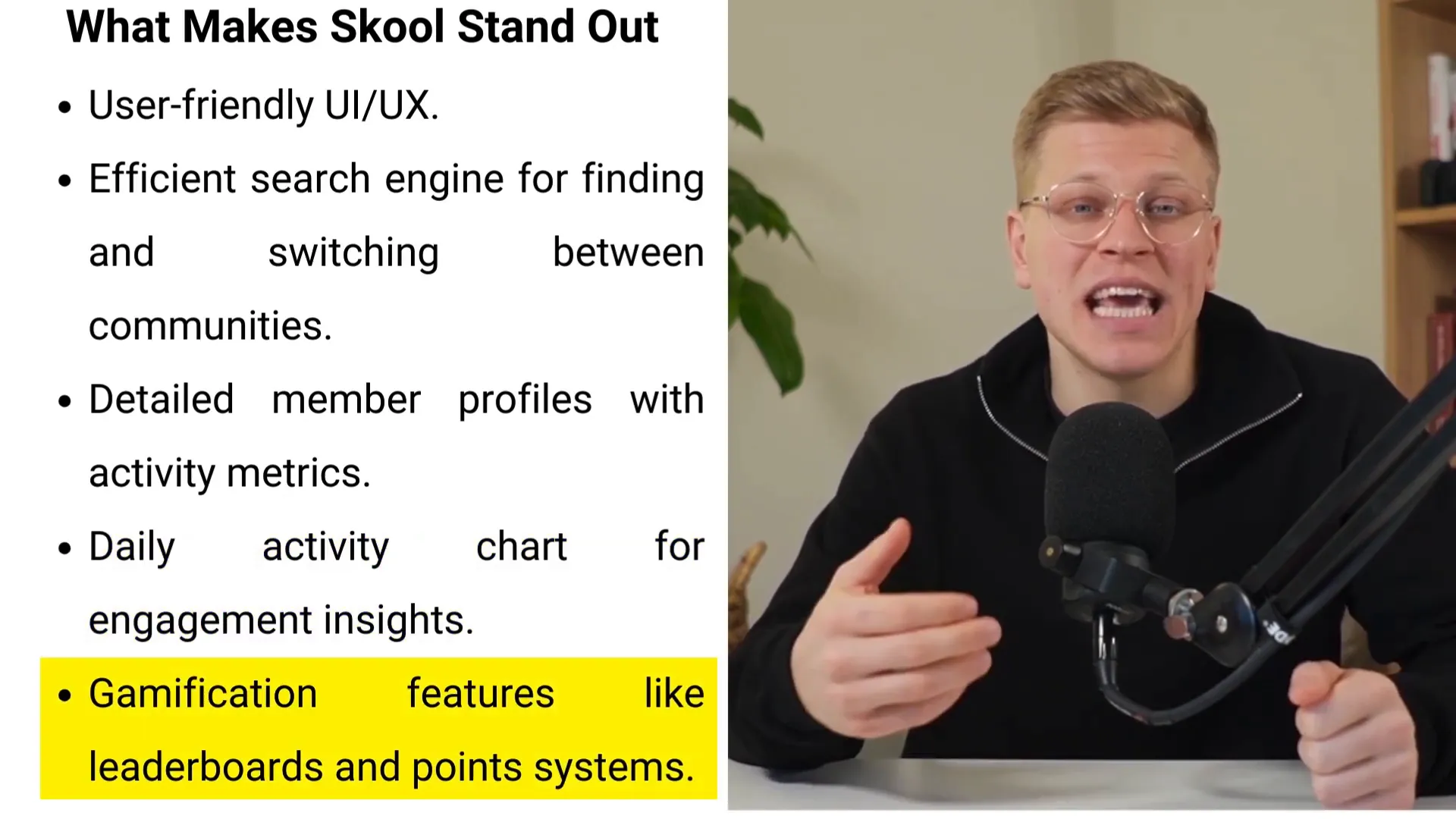 Skool gamification leaderboard and points system
