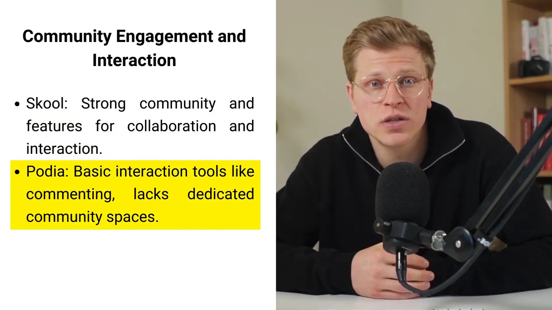 Podia course comments section