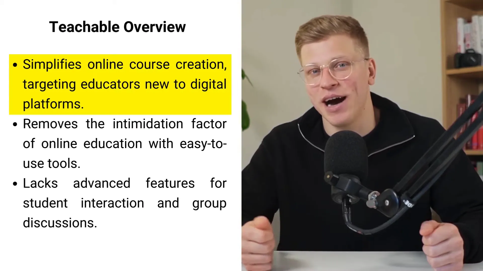 Teachable platform course creation process